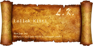 Lellek Kitti névjegykártya